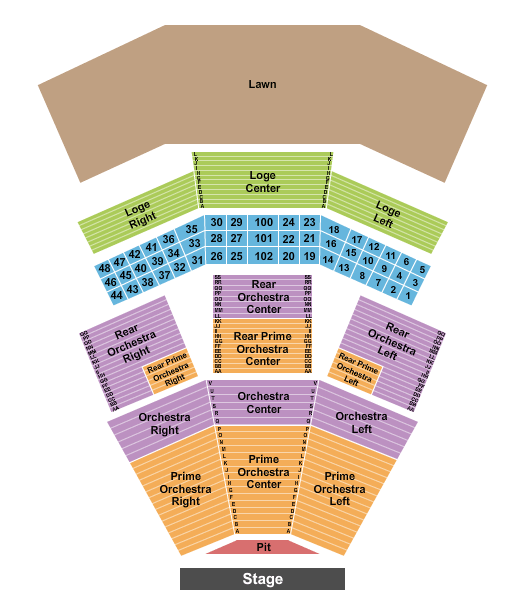 Wolf Trap National Park for the Performing Arts Joe Bonamassa Seating Chart